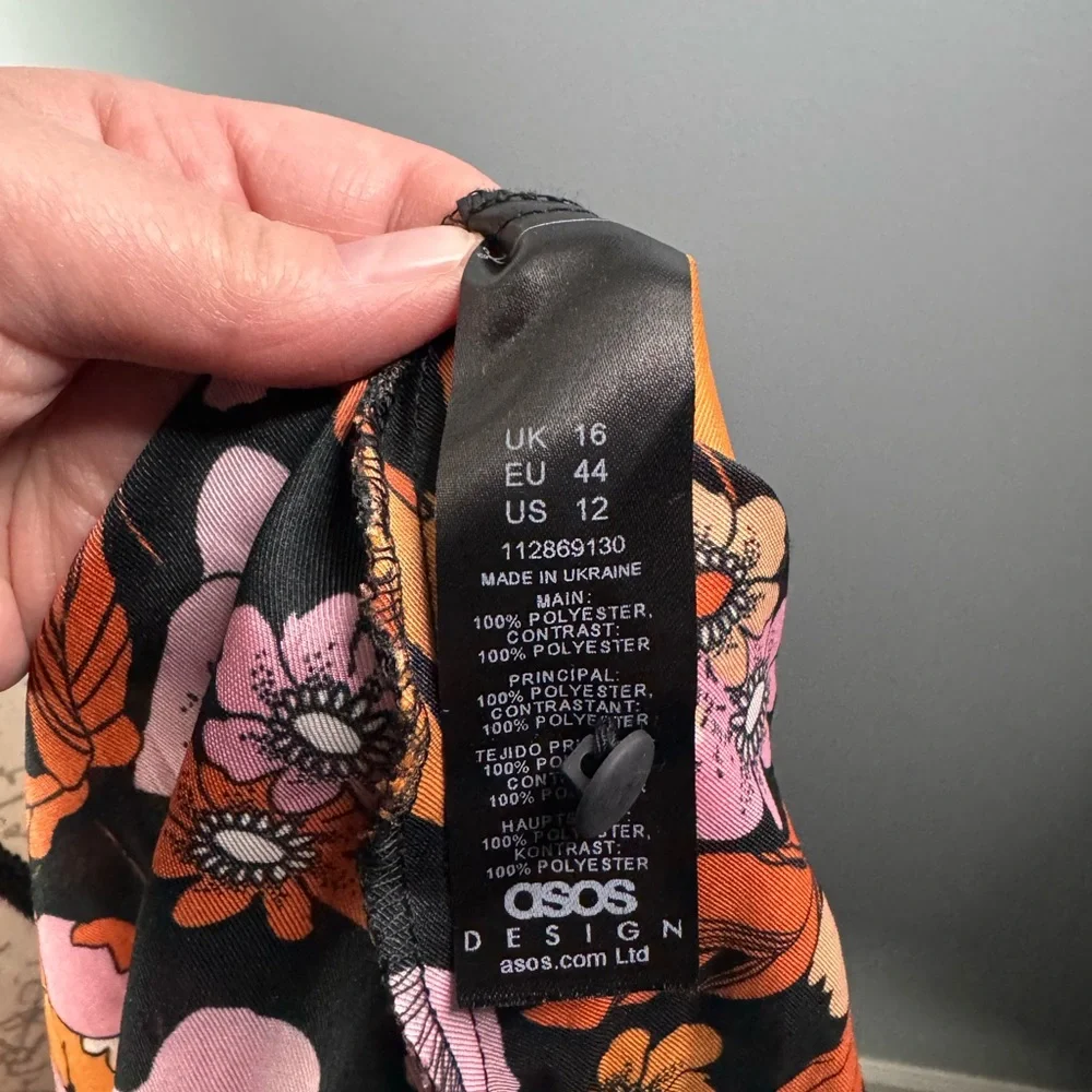 Floral and Polka Dot ASOS Long Sleeve Dress - Picture 7 of 7